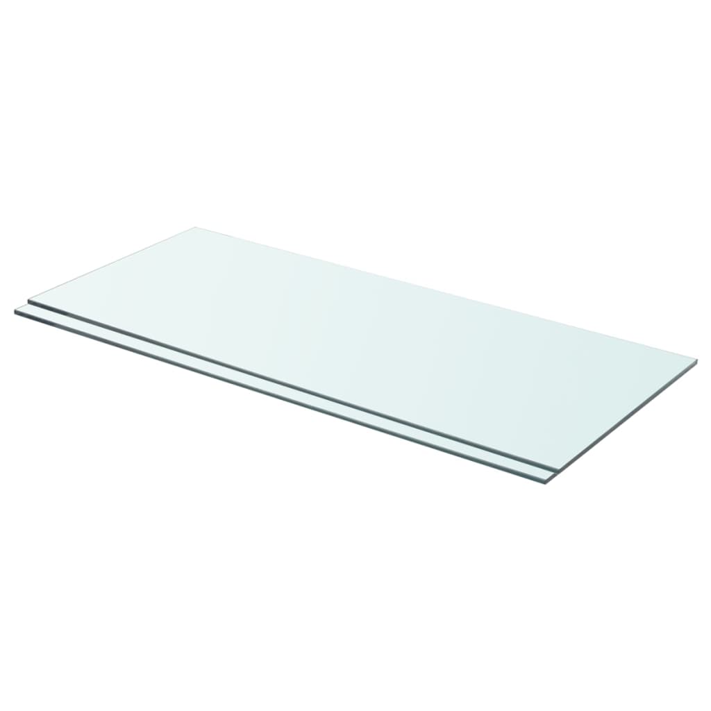 vidaXL Shelves 2 pcs Panel Glass Clear 70x30 cm