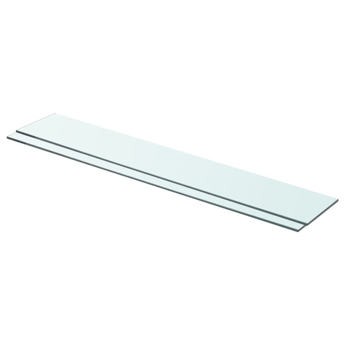 vidaXL Shelves 2 pcs Panel Glass Clear 80x12 cm