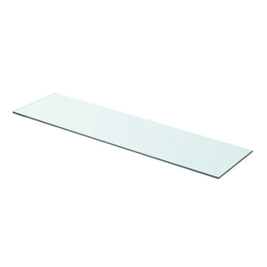 vidaXL Shelves 2 pcs Panel Glass Clear 80x20 cm