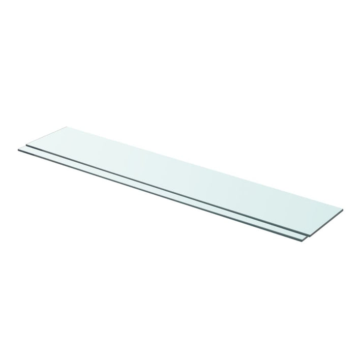 vidaXL Shelves 2 pcs Panel Glass Clear 90x15 cm