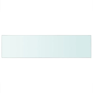 vidaXL Shelves 2 pcs Panel Glass Clear 100x25 cm