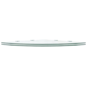 vidaXL Corner Shelves 2 pcs with Chrome Supports Glass Clear 45x45 cm