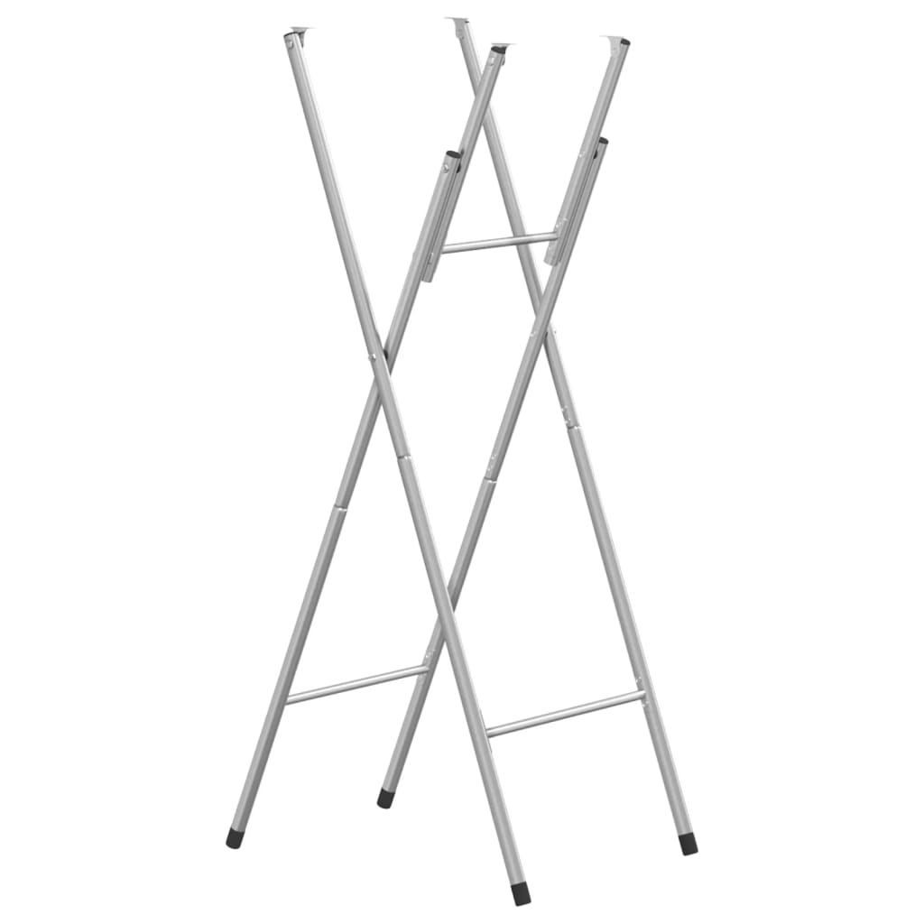 vidaXL Folding Bar Table Legs Silver 45x53x108 cm Galvanised Steel