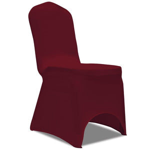 vidaXL Chair Cover Stretch Burgundy 24 pcs