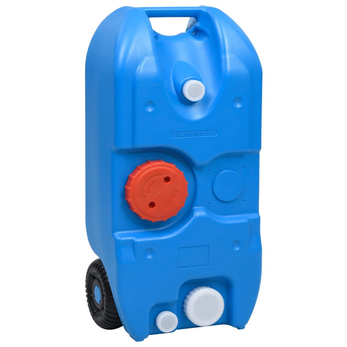 vidaXL Wheeled Water Tank for Camping 40 L Blue