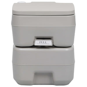 vidaXL Portable Camping Toilet Grey 20+10 L