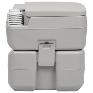 vidaXL Portable Camping Toilet Grey 20+10 L