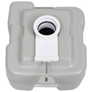 vidaXL Portable Camping Toilet Grey 20+10 L