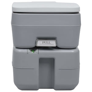 vidaXL Portable Camping Toilet Grey 20+10 L