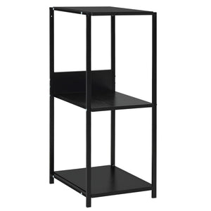 vidaXL Small Straight Book Shelf Black 33.5x39.6x79.7 cm Engineered Wood