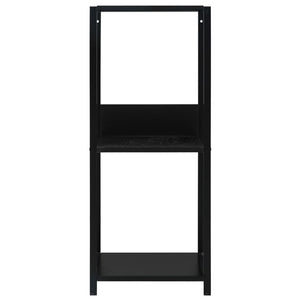 vidaXL Small Straight Book Shelf Black 33.5x39.6x79.7 cm Engineered Wood