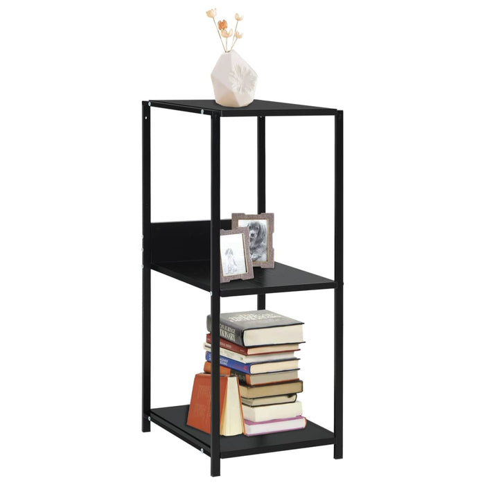 vidaXL Small Straight Book Shelf Black 33.5x39.6x79.7 cm Engineered Wood