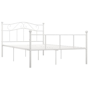 284518 vidaXL Bed Frame without Mattress White Metal 120x200 cm