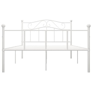 284518 vidaXL Bed Frame without Mattress White Metal 120x200 cm