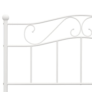 284518 vidaXL Bed Frame without Mattress White Metal 120x200 cm