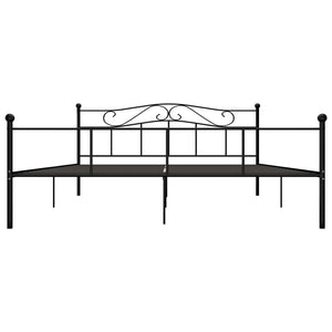 284528 vidaXL Bed Frame without Mattress Black Metal 180x200 cm Super King