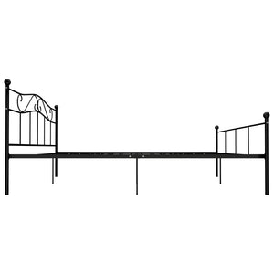 284528 vidaXL Bed Frame without Mattress Black Metal 180x200 cm Super King