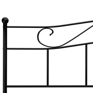 284528 vidaXL Bed Frame without Mattress Black Metal 180x200 cm Super King