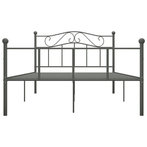 284533 vidaXL Bed Frame without Mattress Grey Metal 140x200 cm