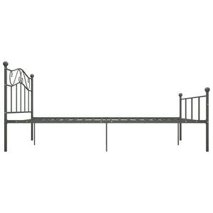 284533 vidaXL Bed Frame without Mattress Grey Metal 140x200 cm