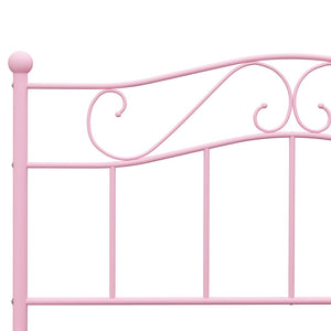 284539 vidaXL Bed Frame without Mattress Pink Metal 120x200 cm