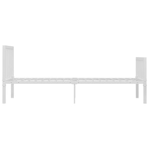 284562 vidaXL Bed Frame without Mattress White Metal 90x200 cm