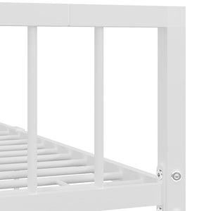 284562 vidaXL Bed Frame without Mattress White Metal 90x200 cm