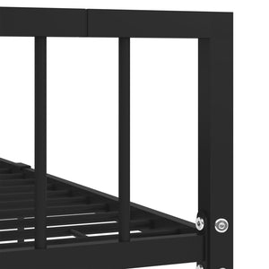 284568 vidaXL Bed Frame without Mattress Black Metal 90x200 cm