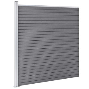 vidaXL Garden Fence WPC 1391x186 cm Grey