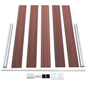 vidaXL Garden Fence WPC 353x106 cm Brown