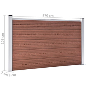 vidaXL Garden Fence WPC 353x106 cm Brown