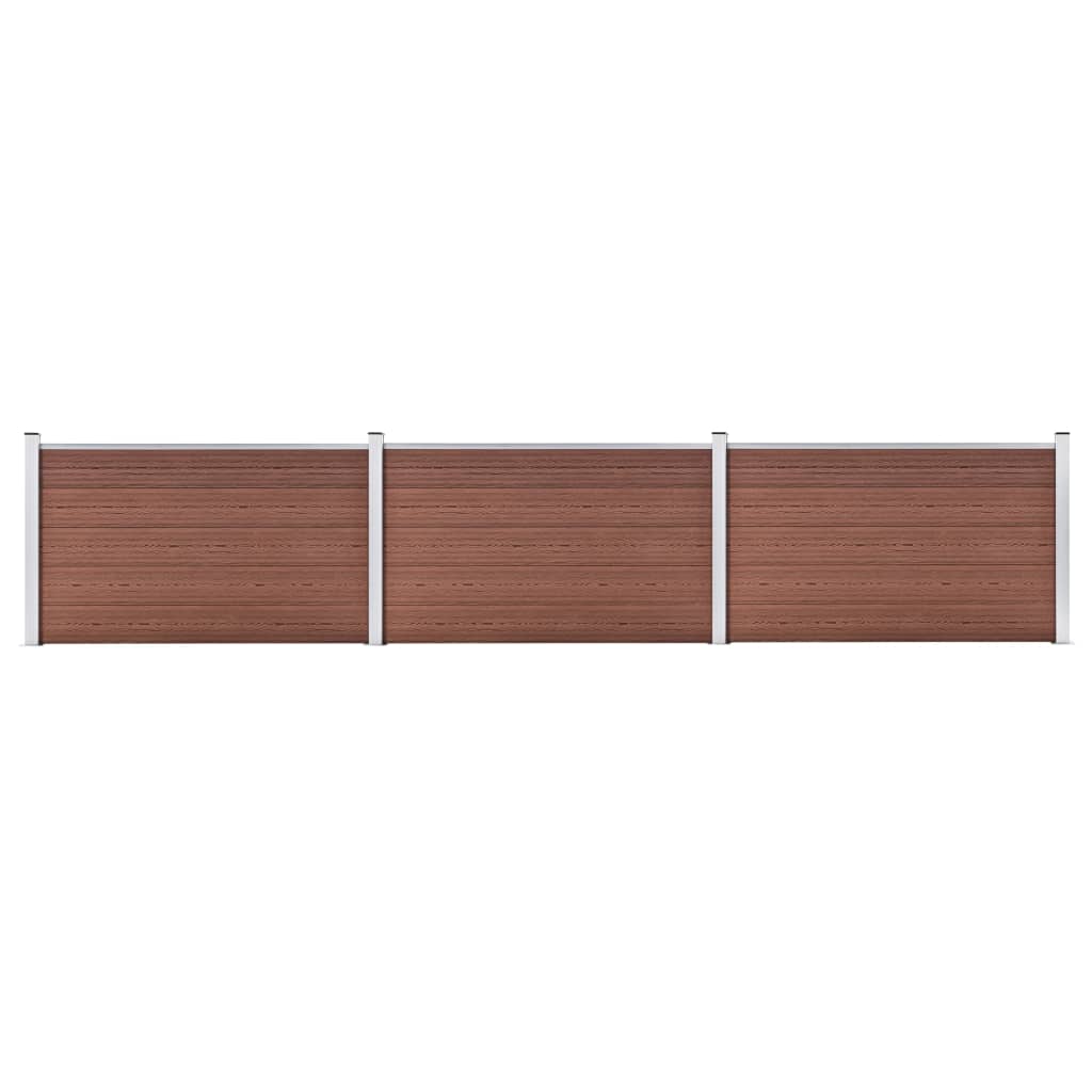 vidaXL Garden Fence WPC 526x106 cm Brown