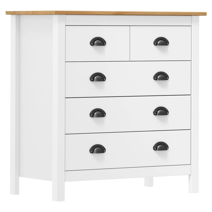 vidaXL Sideboard Hill White 79x40x80 cm Solid Pine Wood