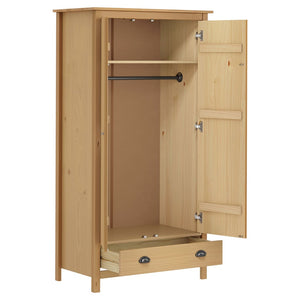 vidaXL 2-Door Wardrobe Hill 89x50x170 cm Solid Pine Wood