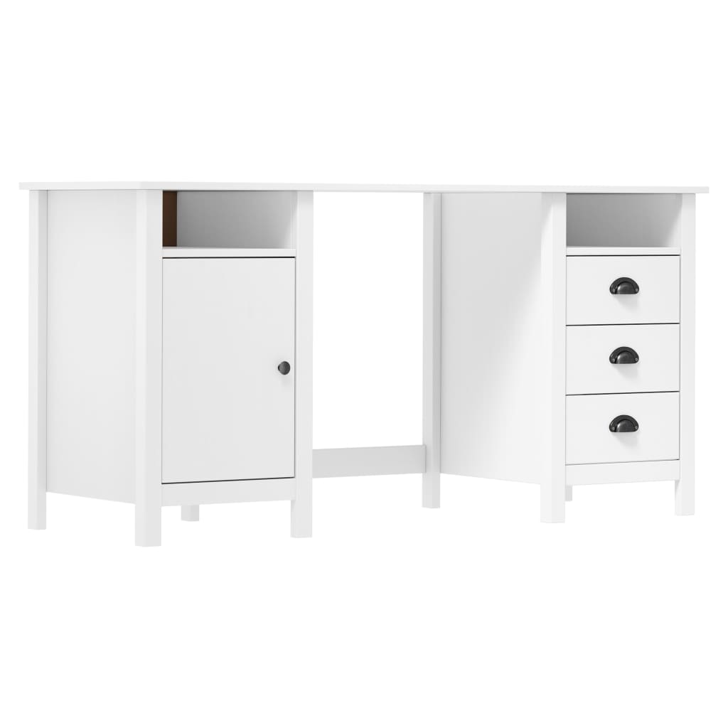 vidaXL Desk Hill White 150x50x74 cm Solid Pine Wood