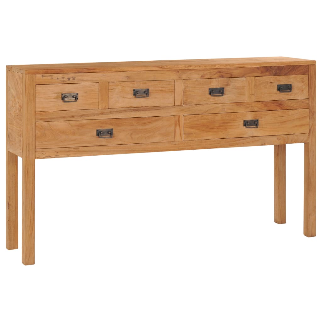 vidaXL Sideboard 125x30x75 cm Solid Teak Wood