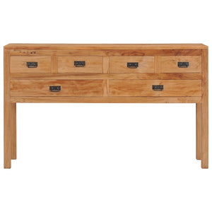 vidaXL Sideboard 125x30x75 cm Solid Teak Wood