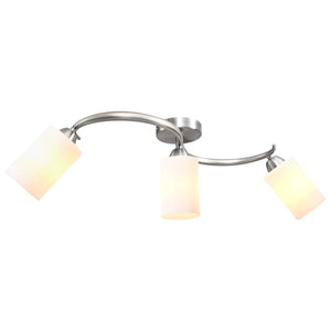 vidaXL Ceiling Lamp with Ceramic Shades for 3 E14 Bulbs White Cone