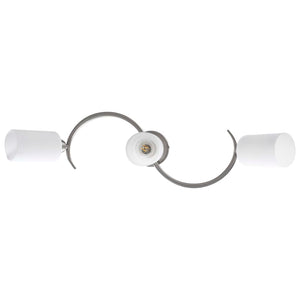 vidaXL Ceiling Lamp with Ceramic Shades for 3 E14 Bulbs White Cone