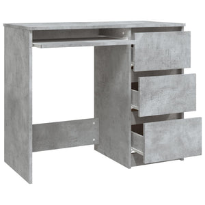 vidaXL Desk Concrete Grey 90x45x76 cm Engineered Wood