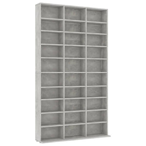 vidaXL CD Cabinet Concrete Grey 102x16x177.5 cm Engineered Wood