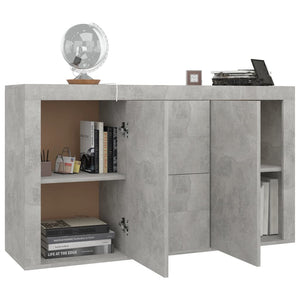 vidaXL Sideboard Concrete Grey 120x36x69 cm Engineered Wood