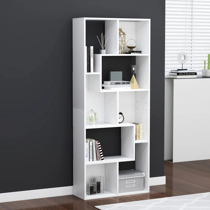 vidaXL Book Cabinet White 67x24x161 cm Engineered Wood