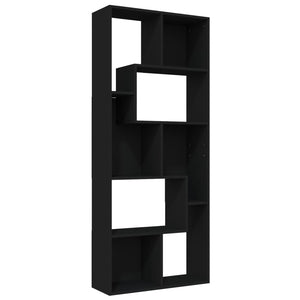 vidaXL Book Cabinet Black 67x24x161 cm Engineered Wood