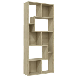 vidaXL Book Cabinet Sonoma Oak 67x24x161 cm Engineered Wood