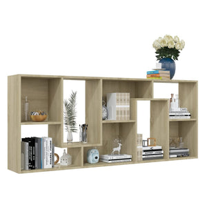 vidaXL Book Cabinet Sonoma Oak 67x24x161 cm Engineered Wood