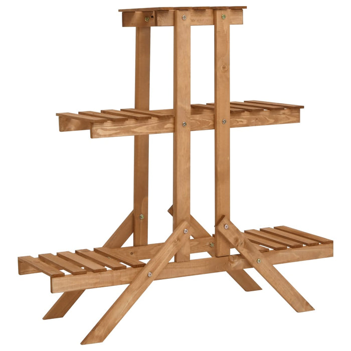 vidaXL Plant Stand 83x25x83 cm Firwood