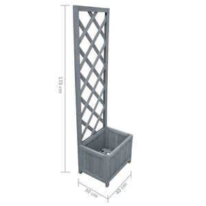 vidaXL Trellis Planter 40x30x135 cm Solid Firwood