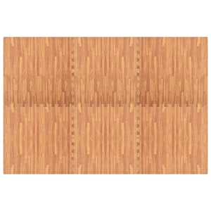 vidaXL Floor Mats 6 pcs Wood Grain 2.16 ㎡ EVA Foam