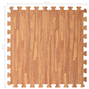 vidaXL Floor Mats 6 pcs Wood Grain 2.16 ㎡ EVA Foam